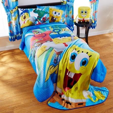 SpongeBob SquarePants Movie 5pc Full Comforter and Sheet Set Bedding Collection