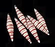 6ct Peppermint Twist Candy Cane Shatterproof Icicle Christmas Ornaments 6"