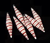 Pack of 6 Peppermint Twist Candy Cane Shatterproof Icicle Christmas Ornaments 6"