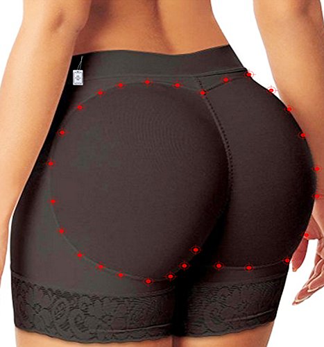 Women Lace Padded Seamless Butt Hip Enhancer Shaper Panties Underwear