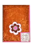 Bacati Damask Pink and Chocolate Baby Blanket