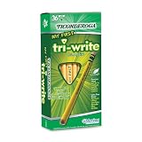 Dixon Ticonderoga "My First Tri-Write" Beginner Size 36-Count Pencils with Eraser (Wood-Cased Black Writing Pencils) (13082)