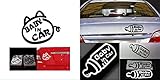 BABY IN CAR シリーズ かわいい デカール ステッカー リア ウィンドウ (牛乳びん MILK BOTTLE(Black)) [並行輸入品]