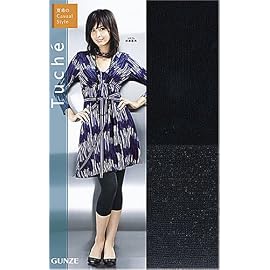 グンゼ Tuche 加藤夏季CasualStyle 裾ラメボーダー 【レギンス7～10分丈】 M～Lサイズ TUF34F