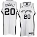 Search : Adidas San Antonio Spurs #20 Manu Ginobili White Swingman Basketball Jersey