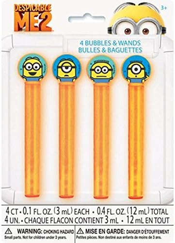 By Broward Toys Despicable Me (Minions) Bag, 13" x 11" Reusable Party Tote Bag and Bubbles Favor Set