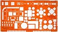 1:50 Scale Architectural Drawing Template Stencil - Architect Technical Drafting Supplies - Furniture Symbols for House Interior Floor Plan Design