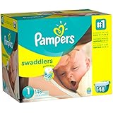 Pampers Swaddlers Diapers, Size 1, Giant Pack, 148 Count