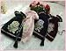 Ribbon Embroid Lingerie Jewelry Stocking Velvet Pouch