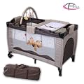 Kinder Reisebett h�henverstellbar mit Babyeinlage Coffee