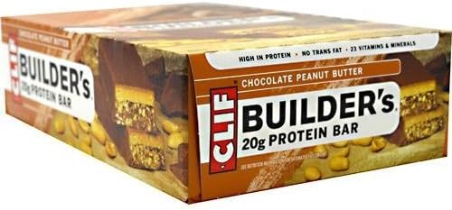 CLIF BUILDER'S - Protein Bar - Chocolate Peanut Butter - (2.4 oz, 12 Count) by Clif Builders Bar