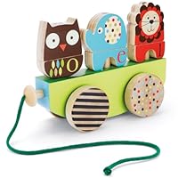 Skip Hop Alphabet Zoo Rock and Stack Pull Toy