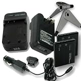 Accessory Power 110-240V KLIC7001 Equivalent Lithium Ion Battery 2-PACK & One-piece Wall Charger for For Select KODAK V & M Model Easyshare Digital Cameras ** Includes Flexible Mini Tripod, Euro Plug & DC Car Adapter **