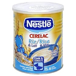 Nestle Cerelac, Rice with Milk, 14.11-Ounce Can (Pack of 4)