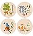 Baby Milestone Stickers by ZELDA MATILDA Gorgeous Woodland Critters Monthly Growth Bodysuit Stickers Beautiful and Original 16 Piece - 4 Inch Sticker Set for Clothing - A Must Have for Baby Pictures!