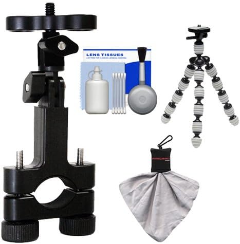 Essentials Bundle for ContourROAM2, ROAM3 &amp; Contour+ 2 Action Camcorders with Handlebar Bike Mount + Flex Tripod + Accessory Kit