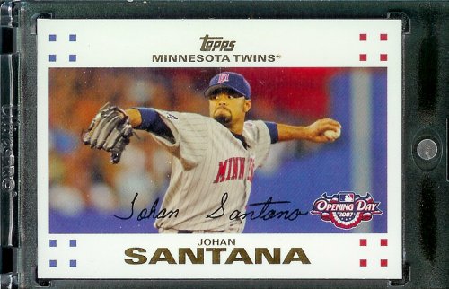 2007 Topps Opening Day #91 Johan Santana Minnesota Twins - Mint Condition - Shipped in Protective Display Case !