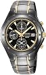 Seiko Men's Chronograph Black Ion Watch #SND641