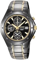 Men's watches special offers - Seiko Men's Chronograph Black Ion Watch #SND641 :  seiko mens watch