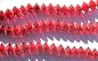 Thick, Chunky Glass Bead 7 Inch Strand - Luxurious Dark Red