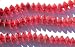 Thick, Chunky Glass Bead 7 Inch Strand - Luxurious Dark Red