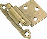 Hickory Hardware P143-AB 3/8-Inch Offset Surface Self-Closing Hinge, Antique Brass