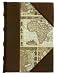 Antique Map Paper Journal, Antiqued Genuine Leather Double Thick Spine and Corners, Lined, 5x7"