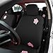 FH Group Floral Embroidery Design Car Seat Covers, Airbag Ready and Split Bench (Black Color) FB053114