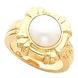 18K Yellow Gold Mabe Pearl Ring - 10.00mm