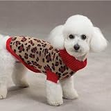 Dog Sweater - Safari Leopard-Print Pullover Pet Sweater - XX-Small - (XXS)