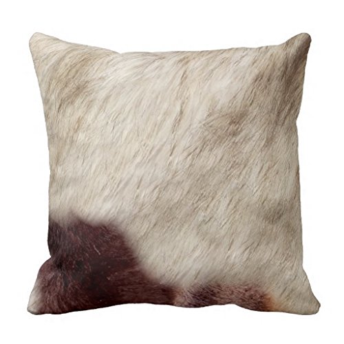 Mixed Fur And Cowhide Art Print Throw Pillow Case