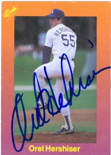 Orel Hershiser Autographed/Hand Signed MLB Baseball Card (Los Angeles Dodgers) 1989 Classic #105