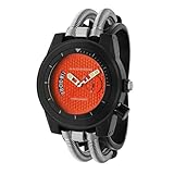 Android Men's AD530BKRG Hydraumatic GMT IP Orange Dial Cuff Watch