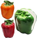 Unique Bell Pepper Salt & Pepper Shaker with Napkin Holder