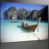 Keilrahmenbild Thailand Boot fertig gerahmt auf Keilrahmen Qualitatsware