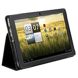 MiniSuit Acer Iconia Tab A200 10.1 Inch 2-in-1 PU Leather Case and Cover, Black