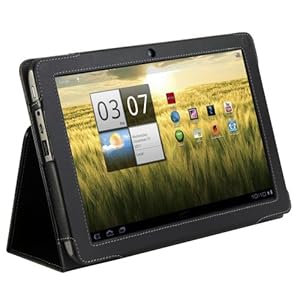【クリックで詳細表示】【minisuit】Acer Iconia Tab A200 レザー調 スタンド 【ケース】 クリップ式 ブラック