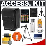Deluxe Accessory Kit with Soft Leather Case + Multi-Voltage Charger with 4 AA Rechargeable Batteries + Tripod + Cameta Bonus Accessory Kit for Fuji Finepix A610, A700, A800, A820, A900 & A920 Digital Cameras