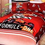 Formula 4 Piece Twin Junior Duvet Cover Bedding Set