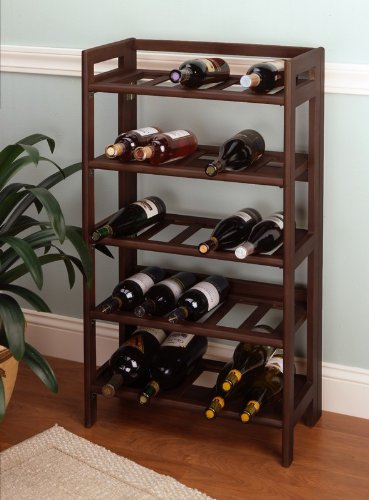 Walnut Stackable Wine Rack - Winsome 94521