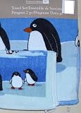 2-piece Bath Towel Set (Bath and Face), Penguin
