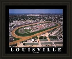Horse Racing Framed Churchill Downs Aerial Print 0 0