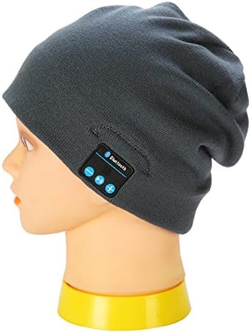 Mr.Geeker Bluetooth 3.0 Talking Knit Hat with Built-in Speaker and Mic (Gray)