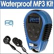 Freestyle Audio 200SPT Soundwave Waterproof 2GB Blue MP3 Player Blue Bundle With Aquapac 916 Waterproof Headphones