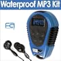 Freestyle Audio 200SPT Soundwave Waterproof 2GB Blue MP3 Player Blue Bundle With Aquapac 916 Waterproof Headphones
