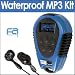 Freestyle Audio 200SPT Soundwave Waterproof 2GB Blue MP3 Player Blue Bundle With Aquapac 916 Waterproof Headphones