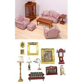 Living Room Furniture and Accessory Set 1:12 Scale by Melissa and Doug