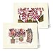 Note Card Cafe All Occasion Greeting Cards with Aqua Blue Envelopes | 36 Pack | 6 Unique Vintage Flowers Designs | Blank Inside, Glossy Finish | Great for Sending Notes, Gifts, Bulk