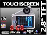 Produkt-Bild: mp4 player touchscreen mp3 7,1cm (2,8 Zoll 2.8) QVGA true color + Mini SD Slot + Eingebaute KAMERA 1.3 MPixel + 8GB Silber