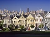 Alamo Square and City Skyline, San Francisco, California Usa Premium Photographic Poster Print by Gavin Hellier, 40x30